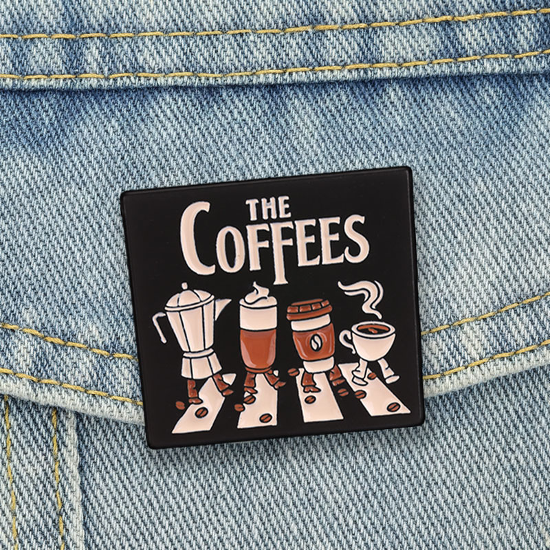 Coffee Tea Chocolate - The Coffees Enamel Pins Abbey Road