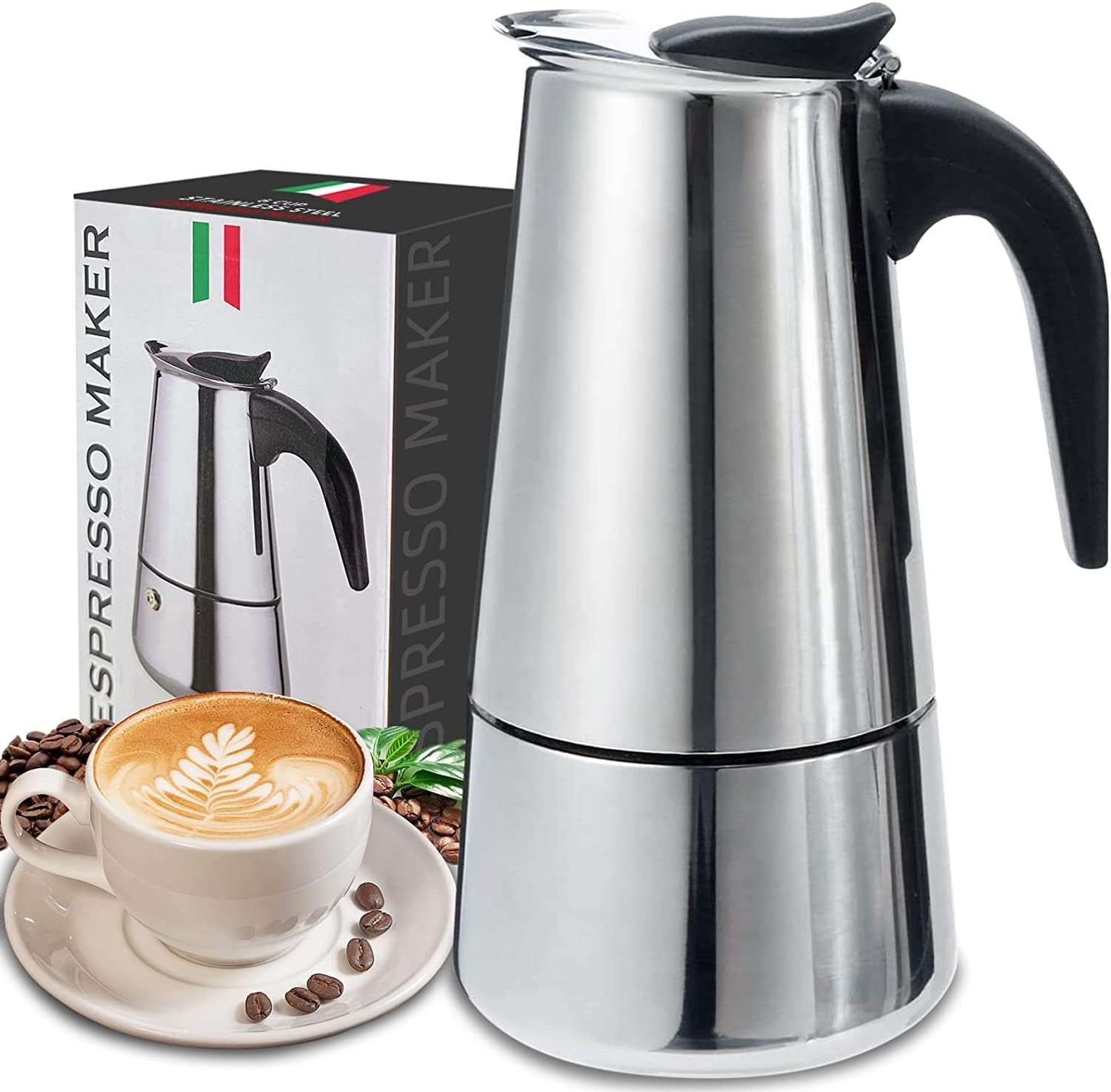 Coffee Tea Espresso - 4/6/9 Cups Moka Pot Caffe Machine