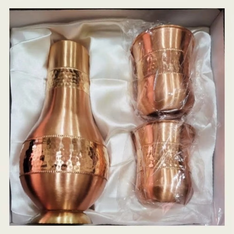 Coffee Tea Water Heater - 1500ML Smooth Copper Water Jug With