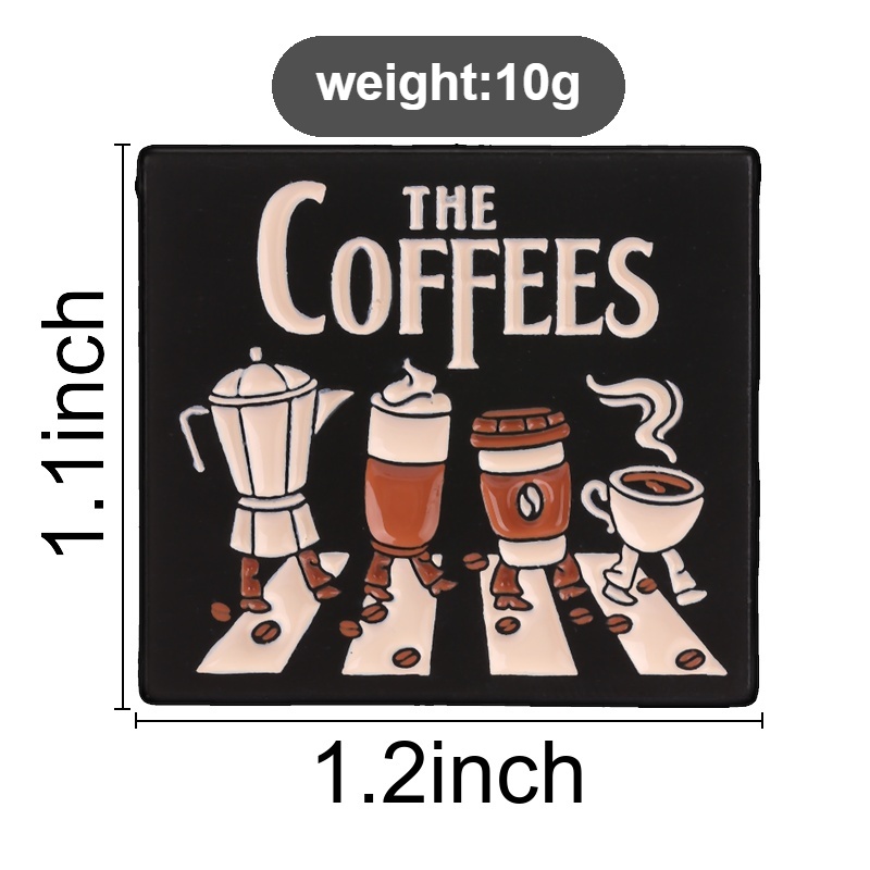 The Coffees Enamel Pins Abbey  - Coffee Tea Chocolate ulasan dan harga