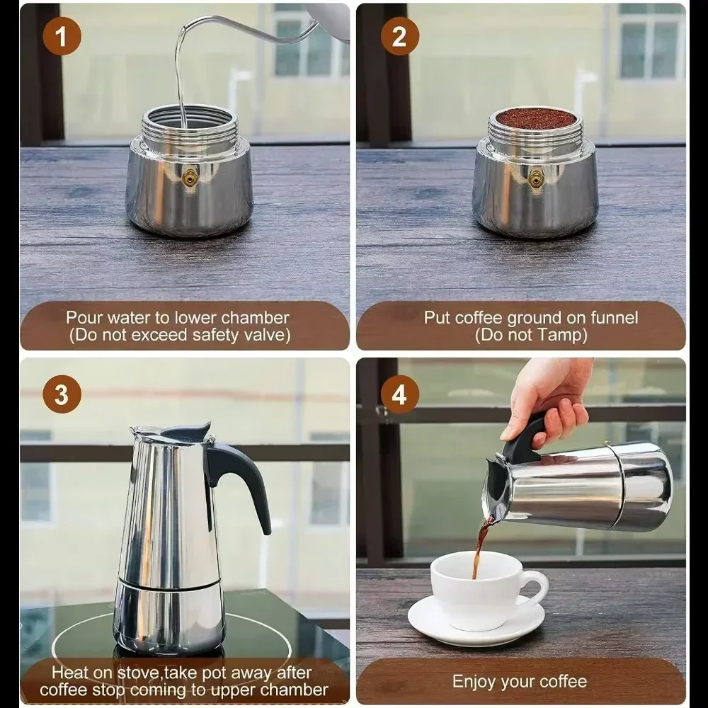 Coffee Maker Moka Pot 50ml-600 - Coffee Tea Chocolate ulasan dan harga