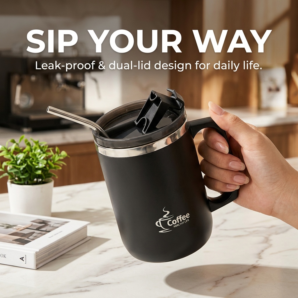 Travel Thermal Coffee Mug Tumb - Coffee Tea Tumbler ulasan dan harga