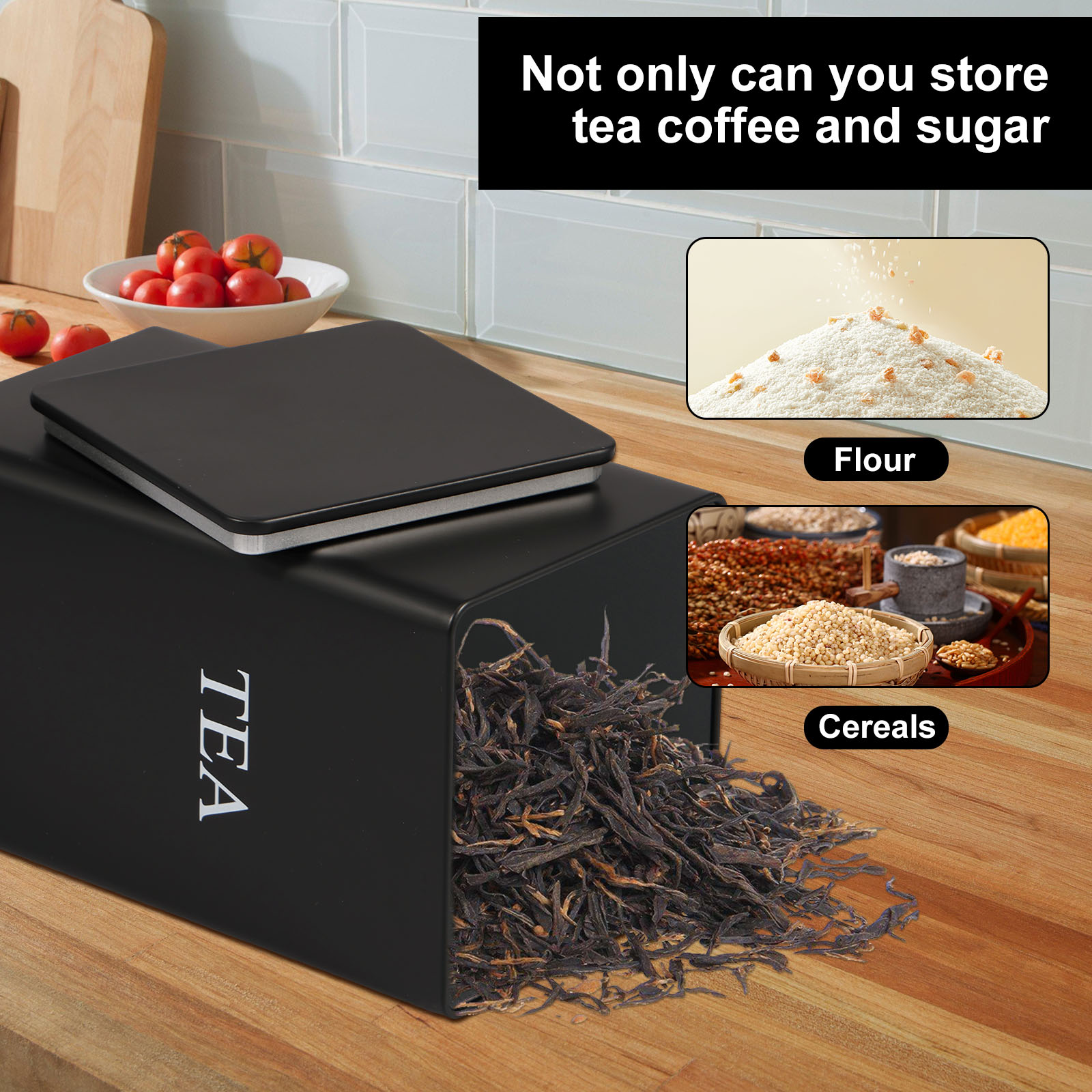 3Pcs Coffee Bean Storage Canis - Coffee Tea Sugar Canisters ulasan dan harga