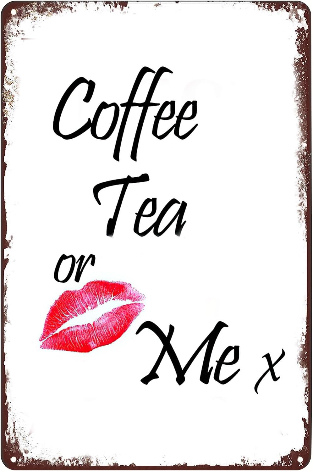 Coffee Tea or Me Tin Sign Sexy - Coffee Tea Me ulasan dan harga