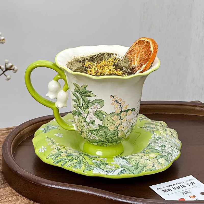 Lily of the valley blooming af - Tea Coffee Pot Set ulasan dan harga
