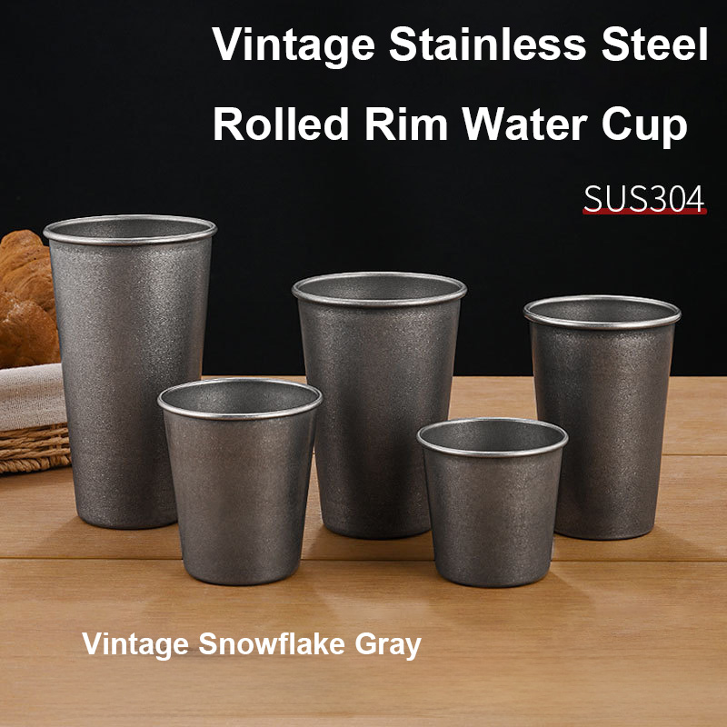 Retro Silver Stainless Steel D - Coffee Tea Tumbler ulasan dan harga