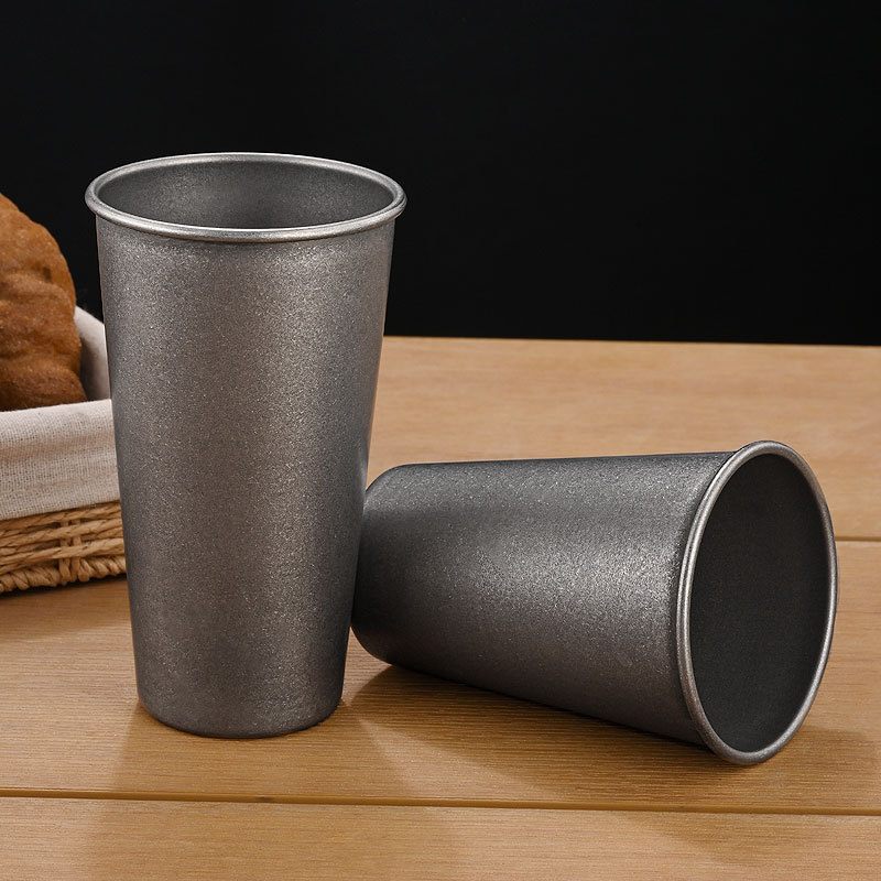Retro Silver Stainless Steel D - Coffee Tea Tumbler ulasan dan harga