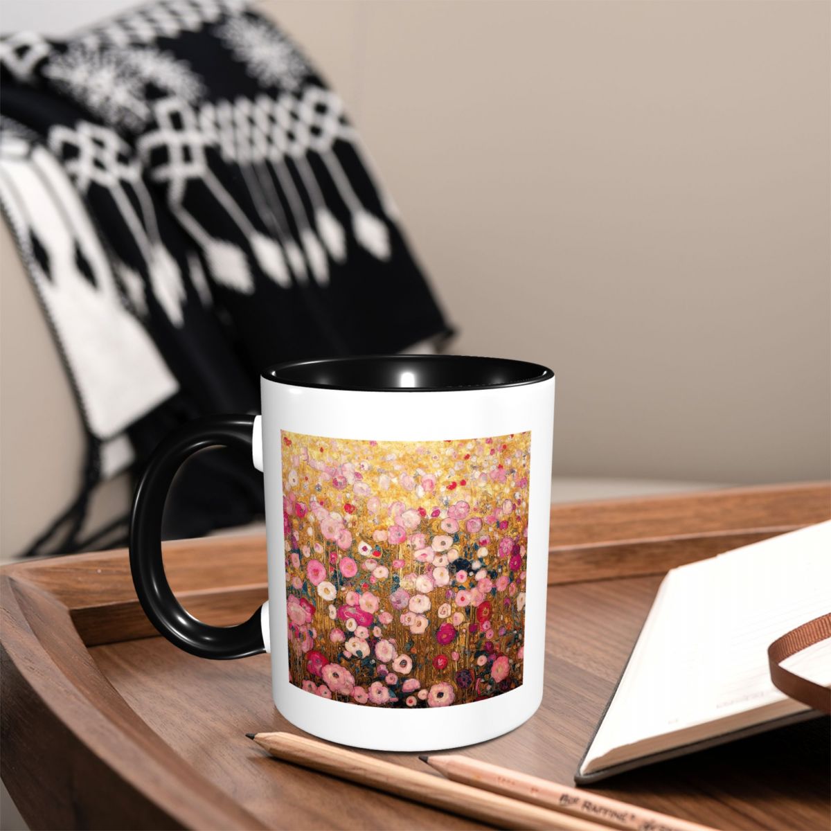 Gustav Klimt Pink Flower Garde - Coffee Tea For Garden ulasan dan harga