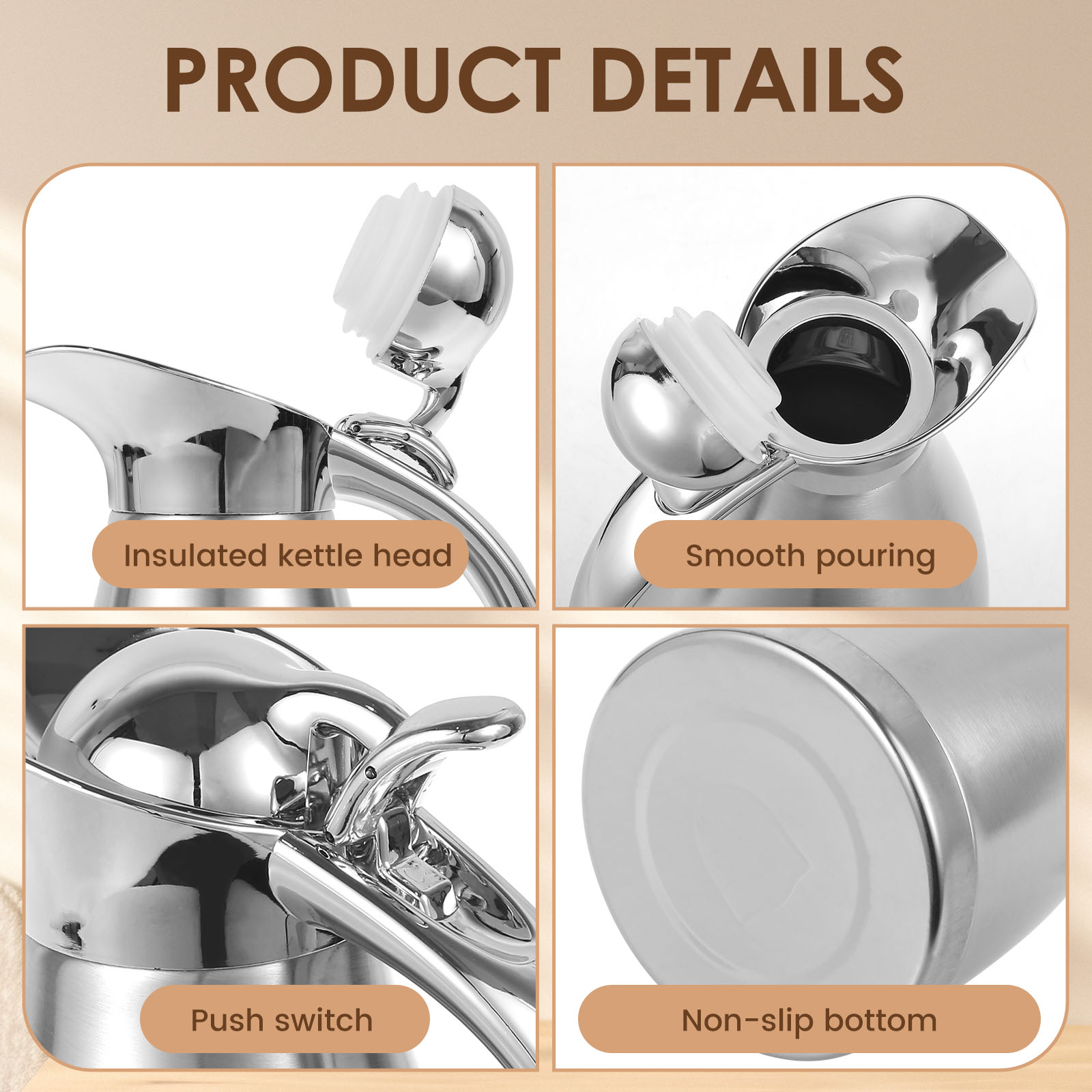 Kitchen Thermal Kettle 2000ml  - Coffee Tea Water Heater ulasan dan harga