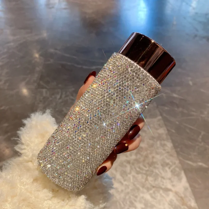 Bling Portable Thermos Cup wit - Coffee Tea Tumbler ulasan dan harga