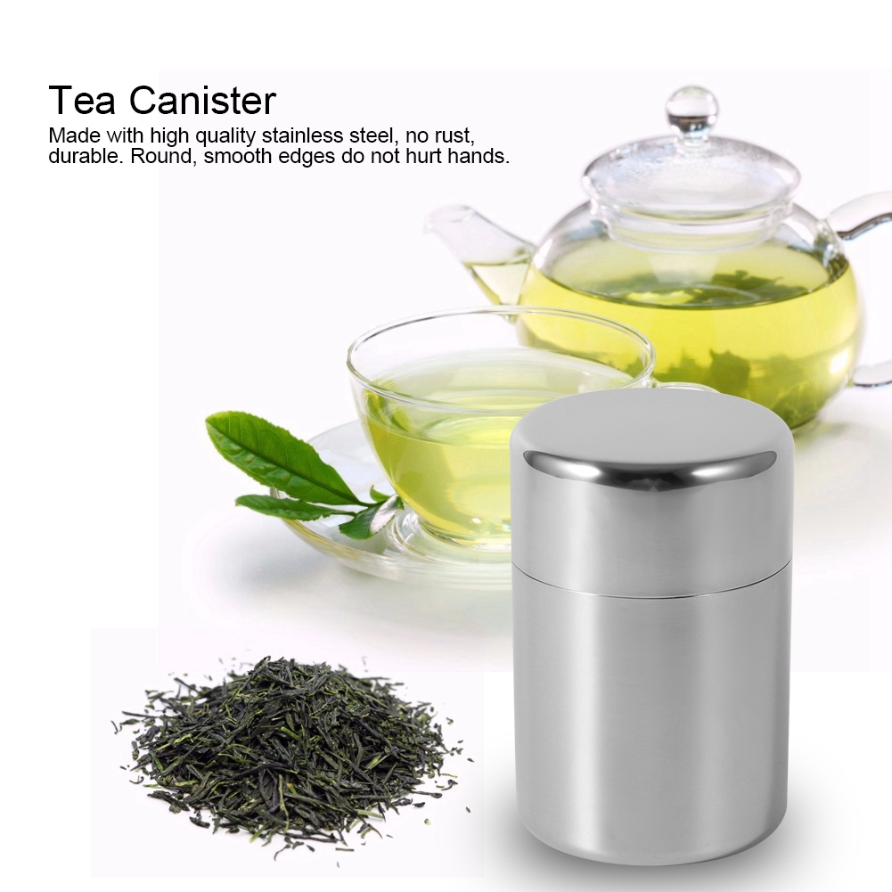 Stainless Steel Tea Leaf Tins  - Coffee Tea Sugar Canisters ulasan dan harga