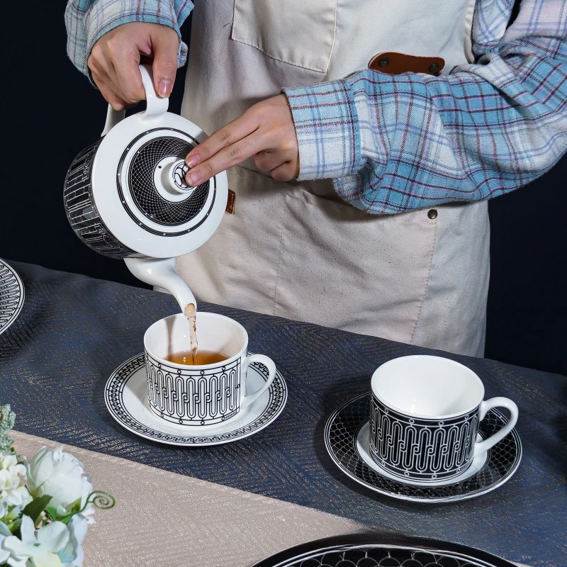 Simple European-Style Tea Set  - Tea Coffee Pot Set ulasan dan harga