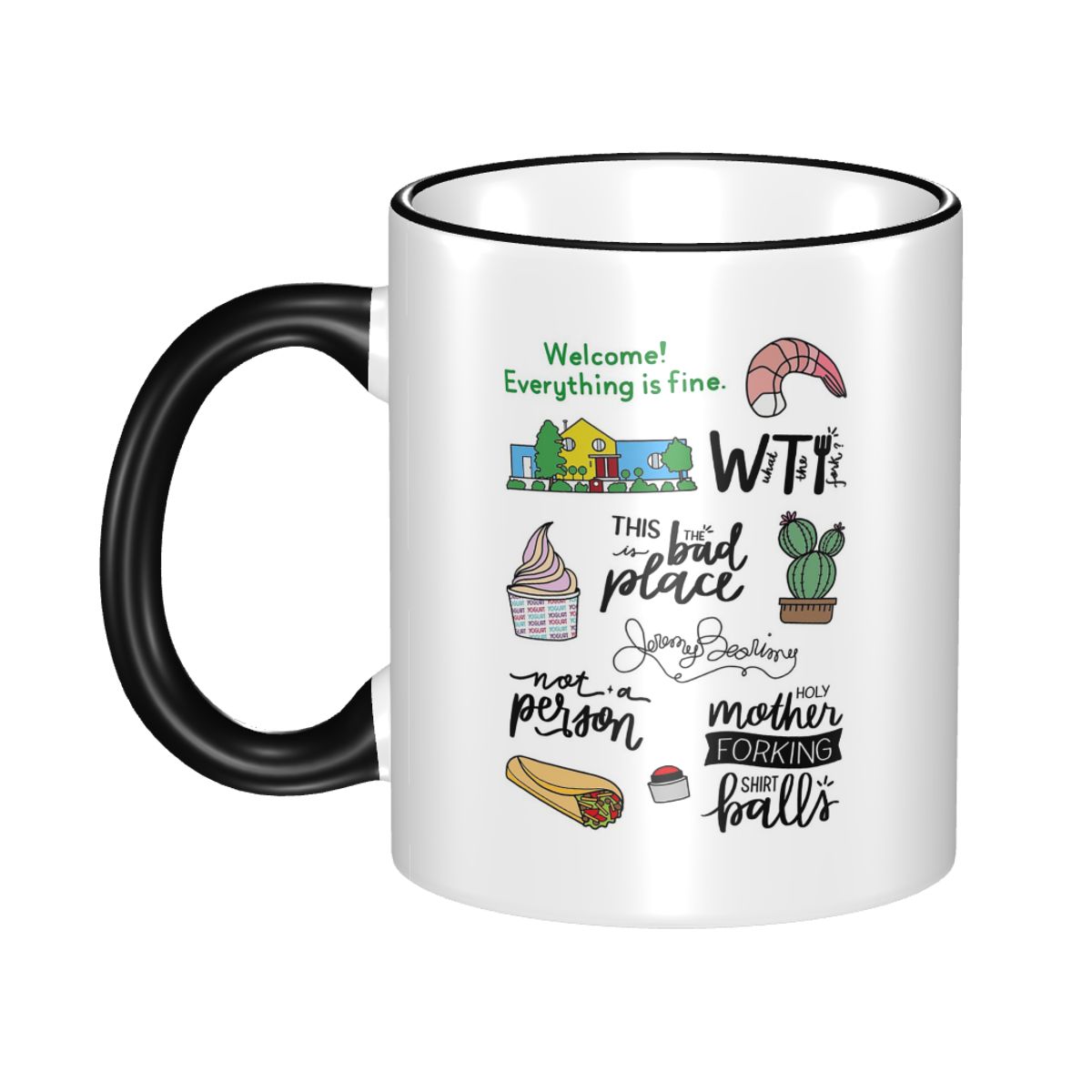 The Good Place TV Show Art Mug - Coffee Tea Place ulasan dan harga