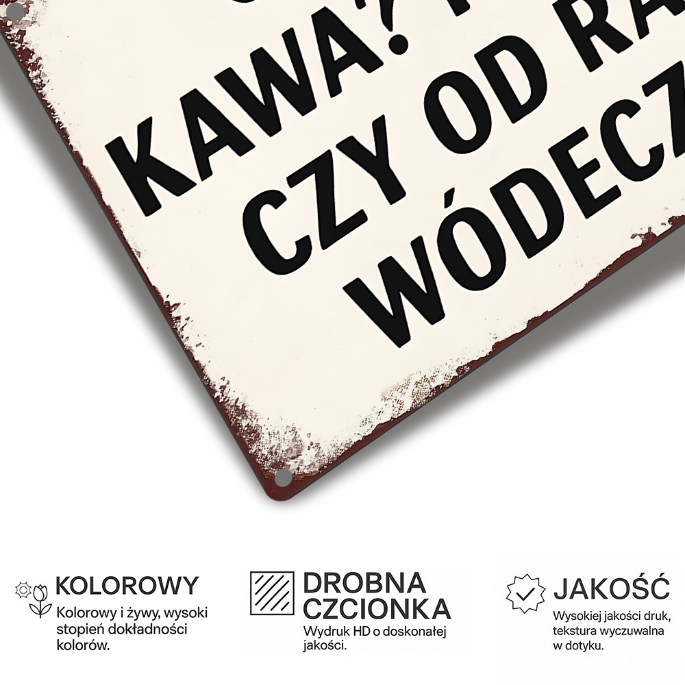 Vintage Metal Sign, Polish Fun - Coffee Tea Vodka ulasan dan harga