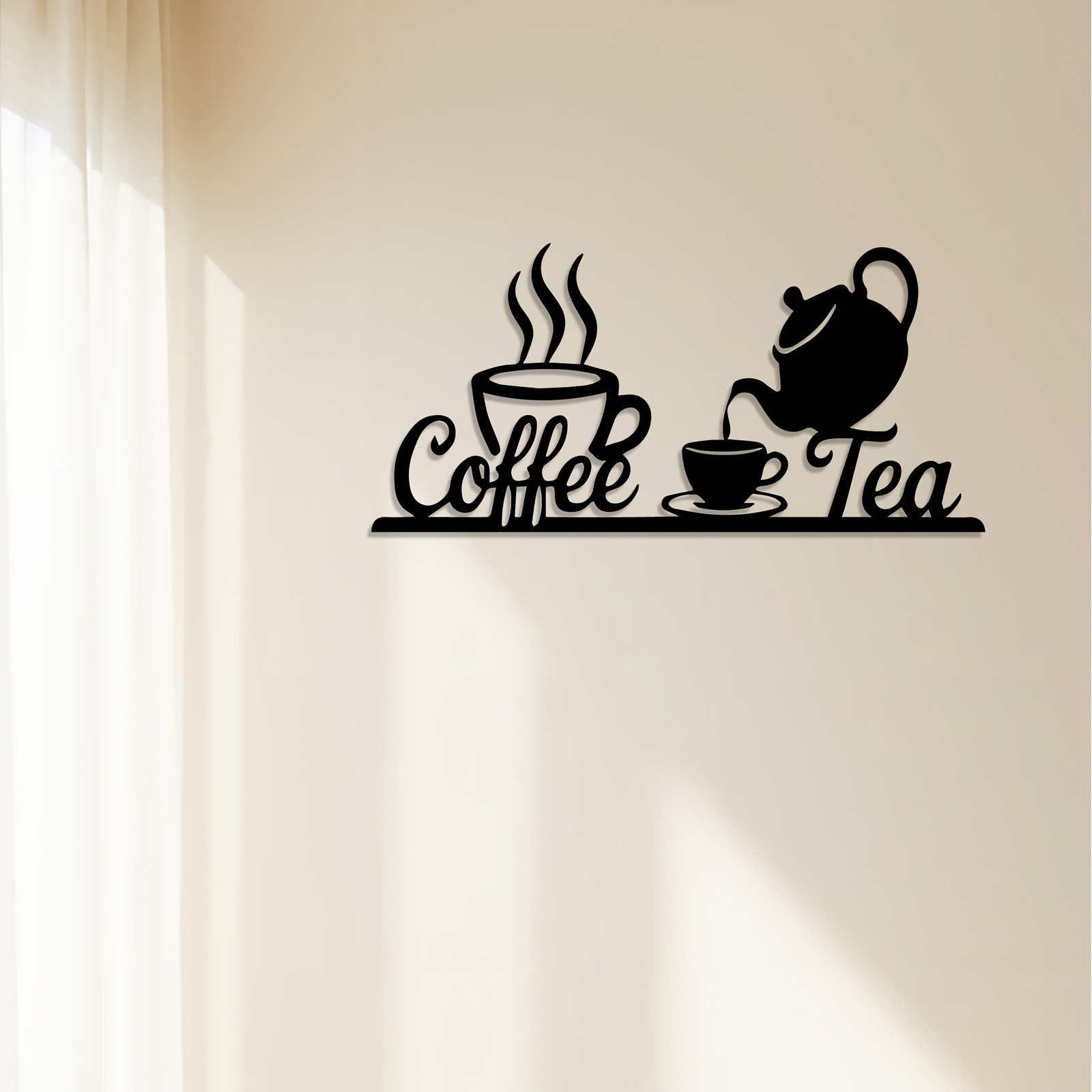 1pc Rustic Metal Coffee & Tea  - Coffee Tea Icon ulasan dan harga