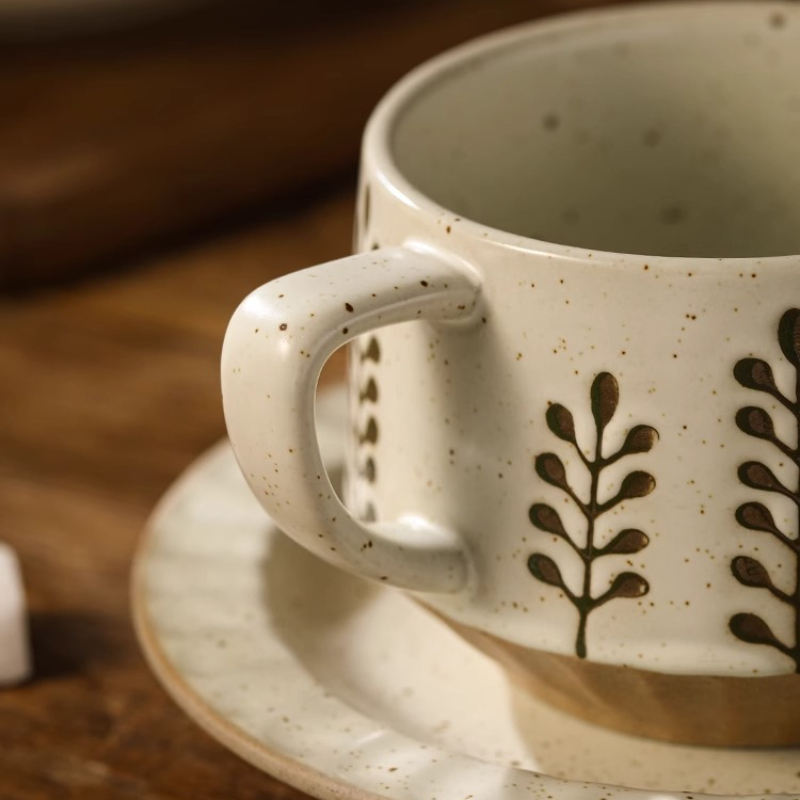 Retro Ceramic Cup Coarse Potte - Tea Coffee Pot Set ulasan dan harga