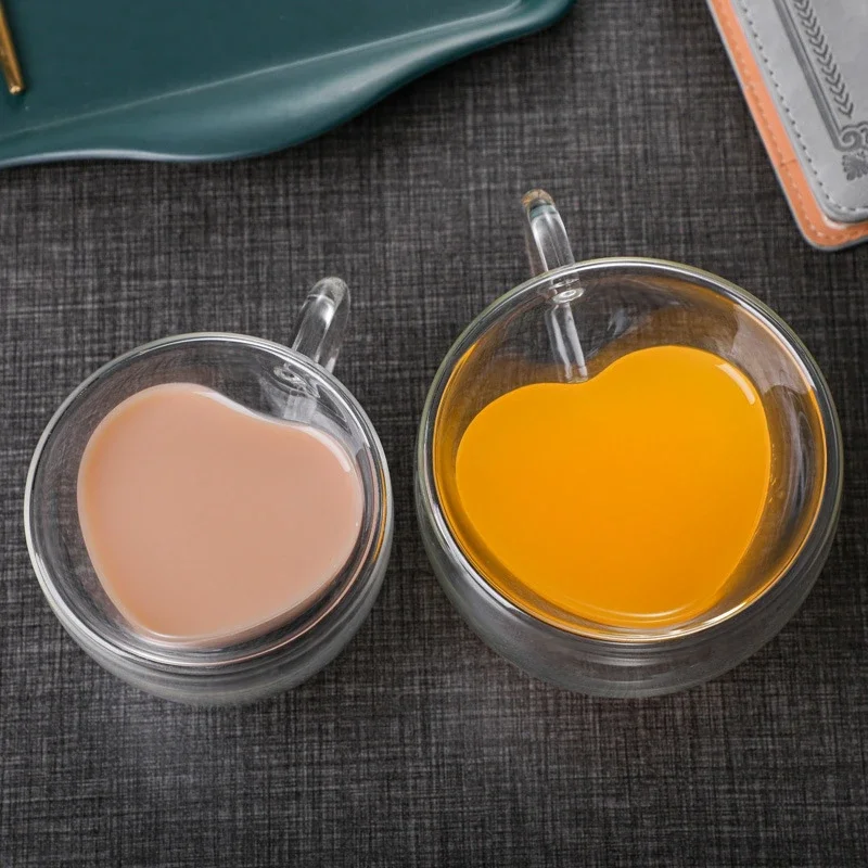 1pcs Heart-Shaped Glass Coffee - Coffee Tea Vodka ulasan dan harga