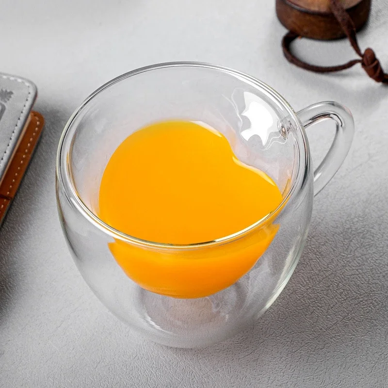 1pcs Heart-Shaped Glass Coffee - Coffee Tea Vodka ulasan dan harga