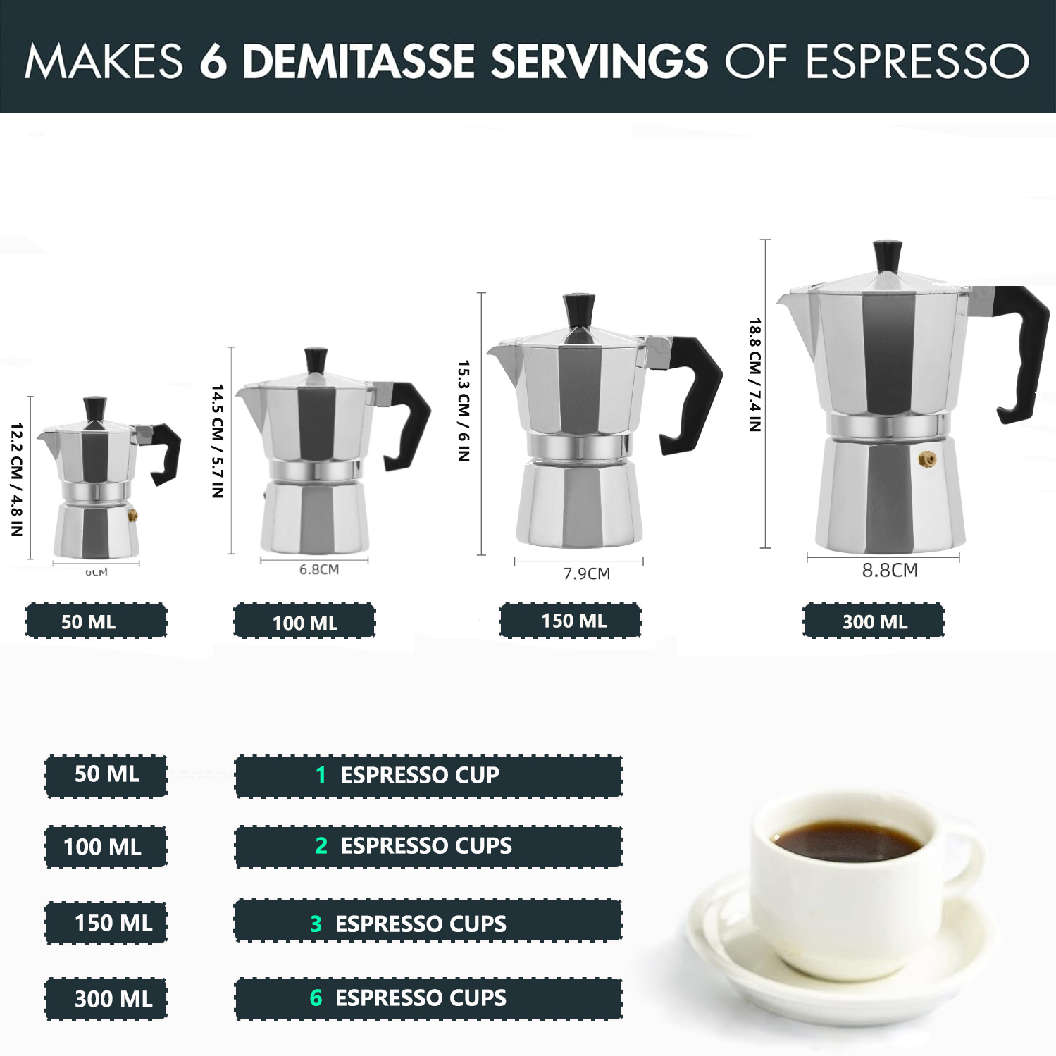 Classic Aluminum Moka Pot 50-3 - Coffee Tea Chocolate ulasan dan harga