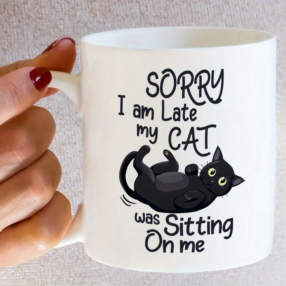 1 Funny Cat Shaped Ceramic Mug - Coffee Tea Me ulasan dan harga