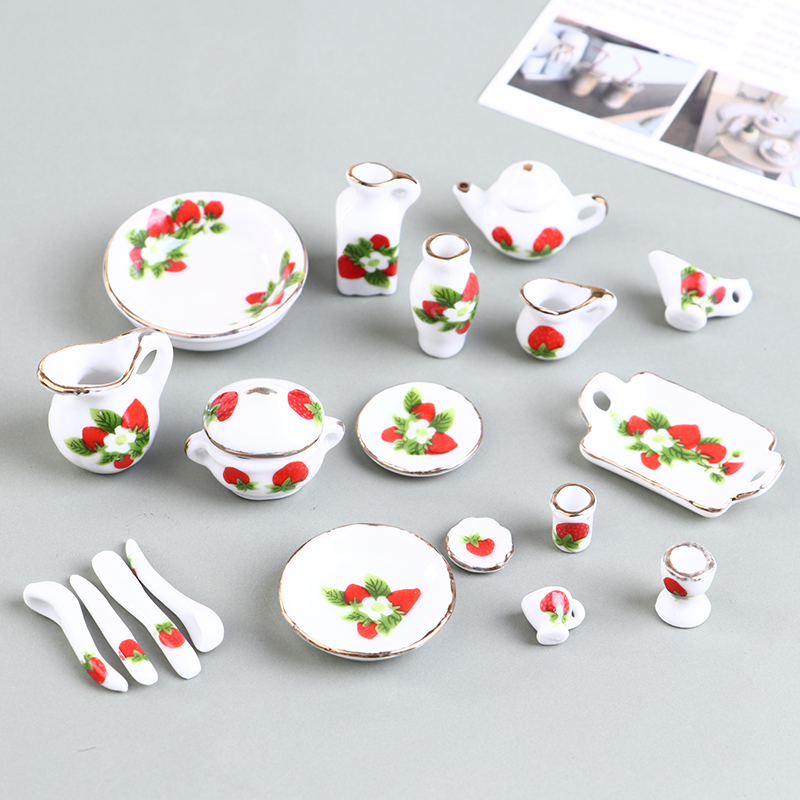 1 Set 1:12 Miniature Doll Hous - Tea Coffee Pot Set ulasan dan harga