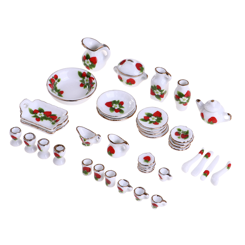 1 Set 1:12 Miniature Doll Hous - Tea Coffee Pot Set ulasan dan harga