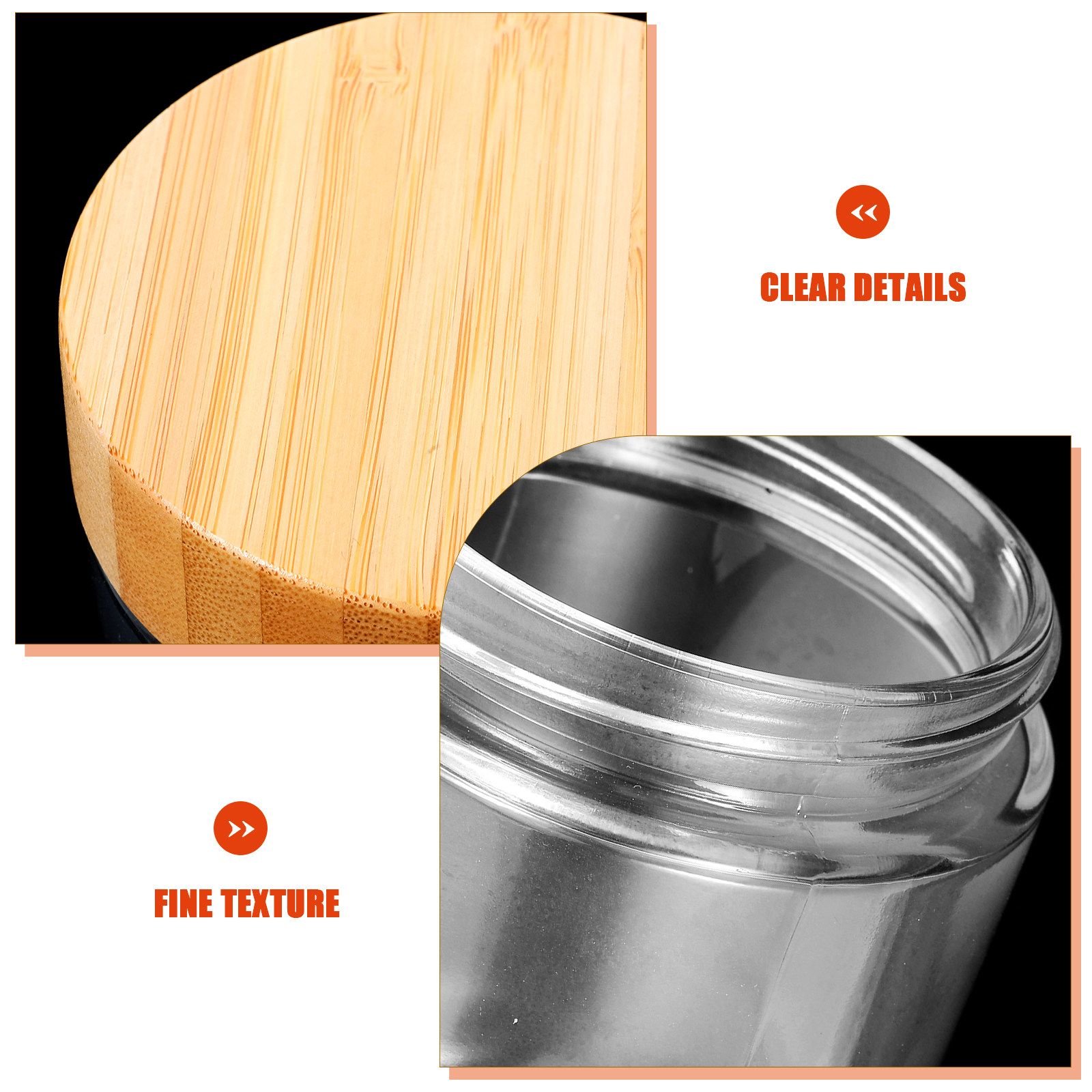 4Pcs Sturdy Glass Canisters wi - Coffee Tea Sugar Canisters ulasan dan harga