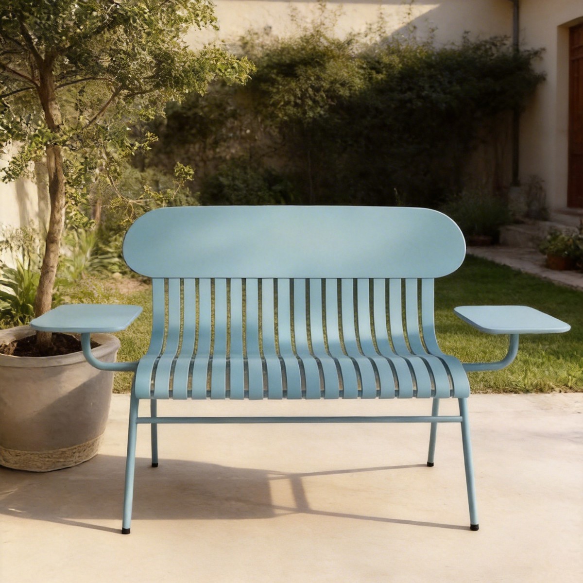 HYS Outdoor Double Chair Milk  - Coffee Tea For Garden ulasan dan harga