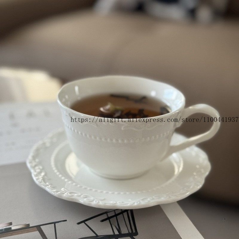 French Light Luxury Embossed F - Tea Coffee Pot Set ulasan dan harga