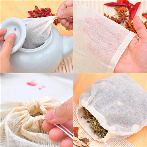 1pc/10Pcs Cotton Tea Bags Musl - Coffee Tea For Garden ulasan dan harga