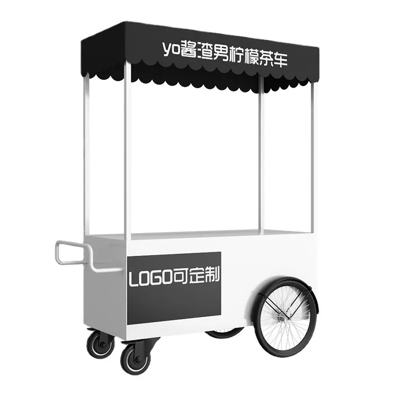 Mobile Food Cart Snack Trolley - Coffee Tea Vendor ulasan dan harga