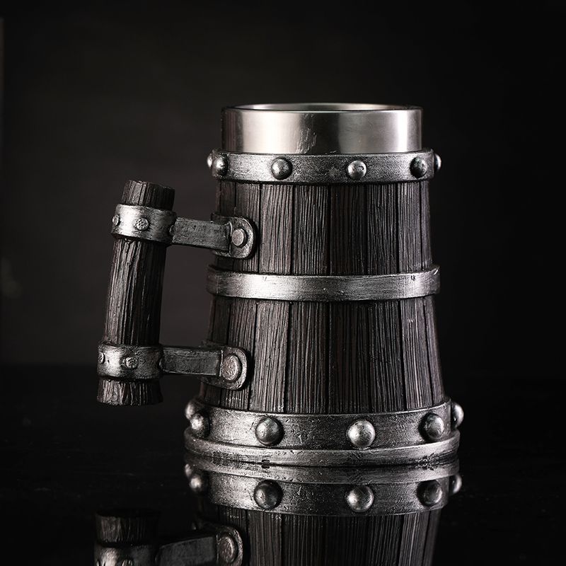 Wood Grain Beer Glass Resin St - Coffee Tea Tumbler ulasan dan harga
