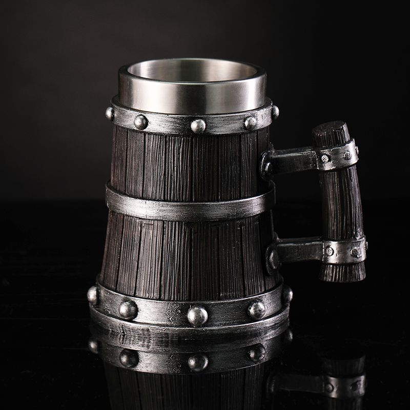 Wood Grain Beer Glass Resin St - Coffee Tea Tumbler ulasan dan harga