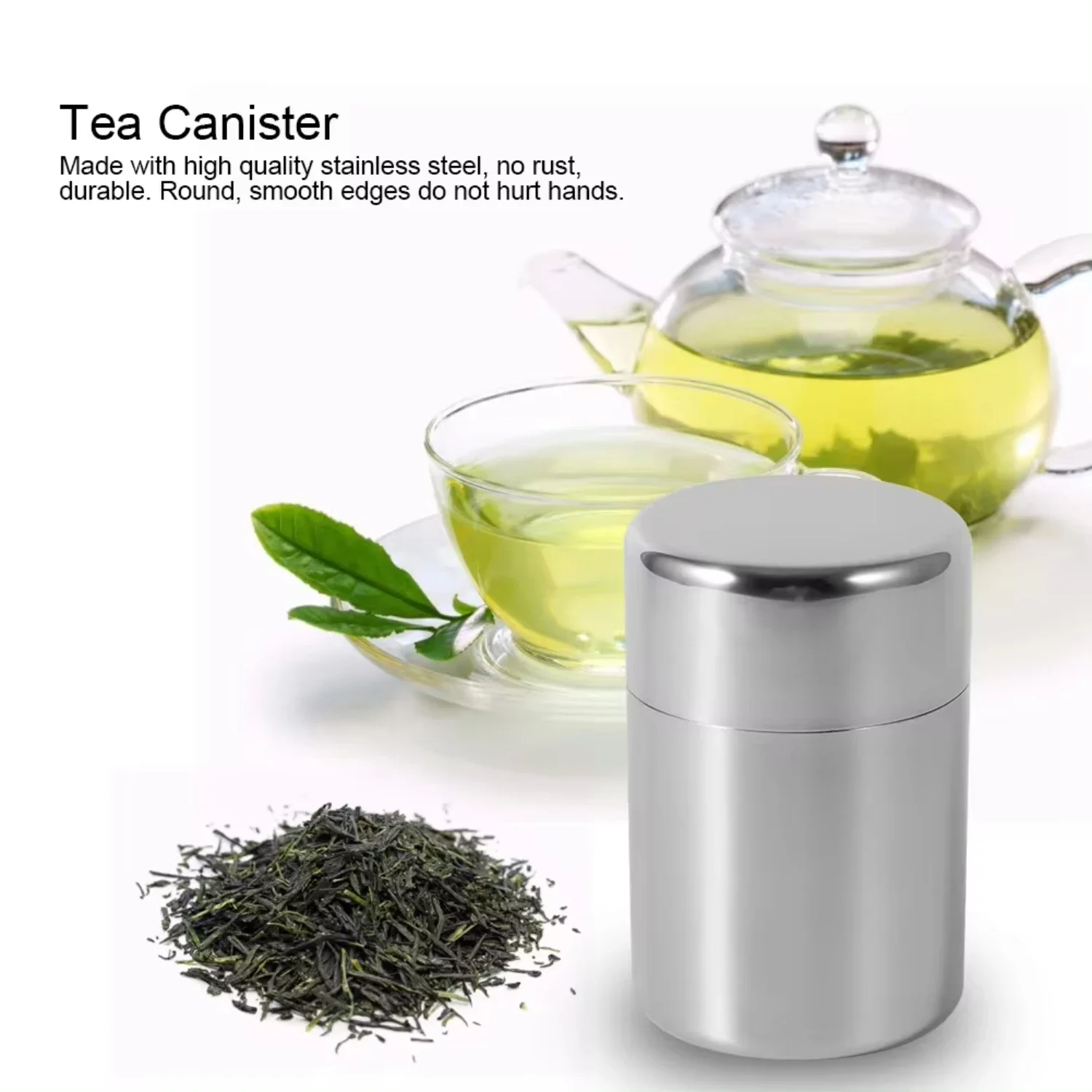 Stainless Steel Tea Leaf Tins  - Coffee Tea Sugar Canisters ulasan dan harga