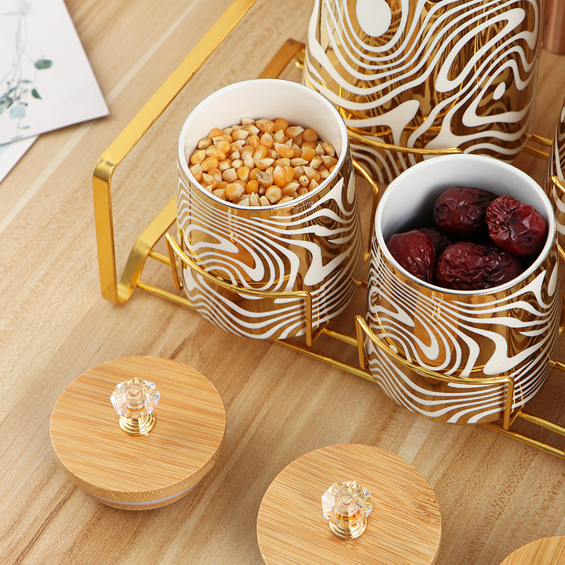 Set of 7 Color Glazed Ceramic  - Coffee Tea Sugar Canisters ulasan dan harga