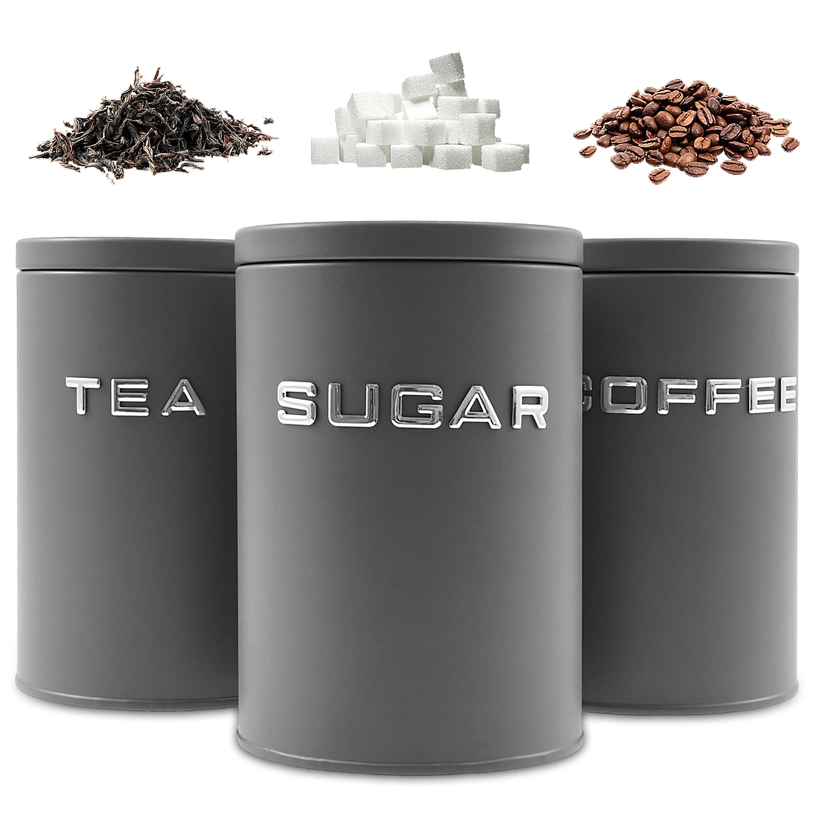 3 Pcs Tea Coffee Sugar Caniste - Coffee Tea Sugar Canisters ulasan dan harga