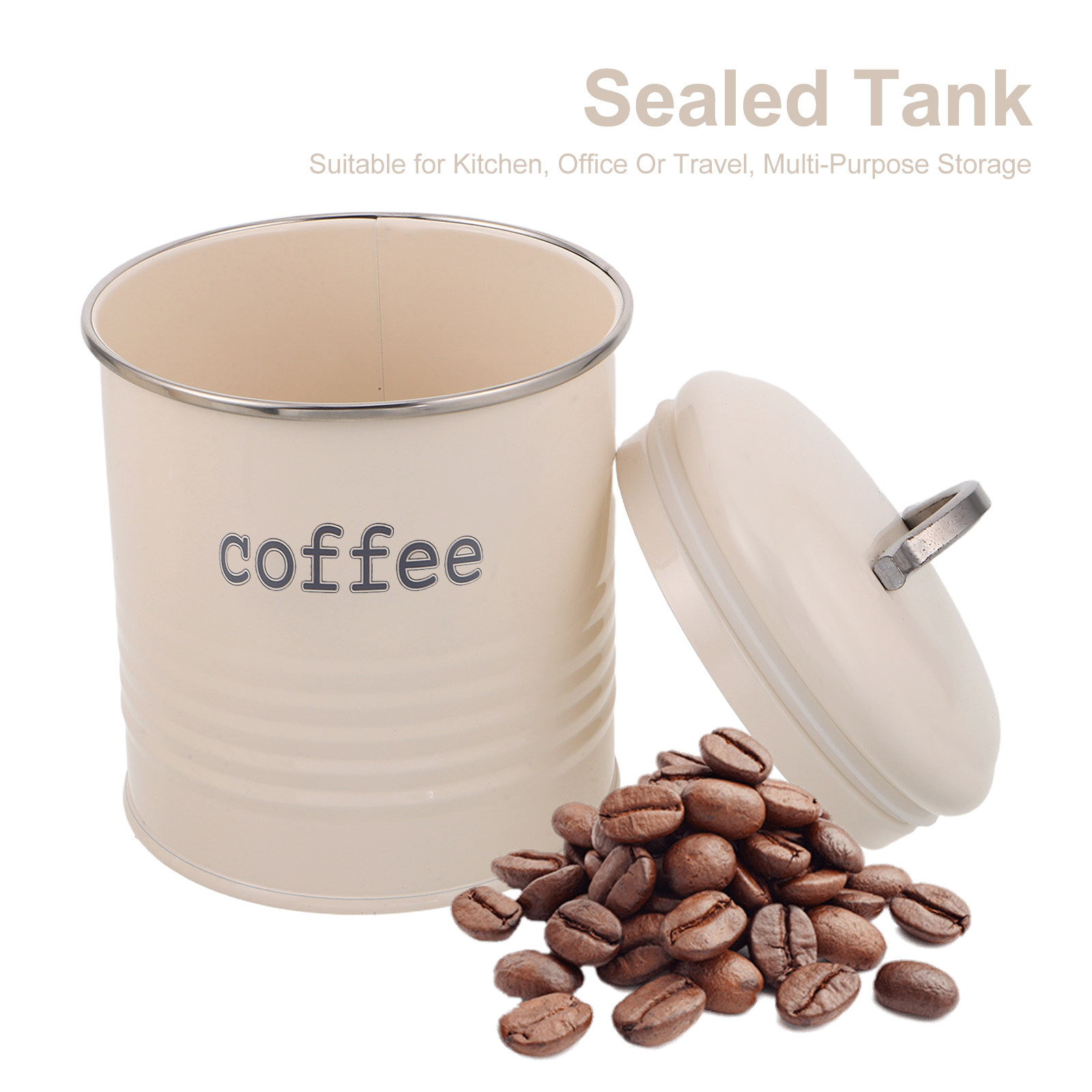 3Pcs Sealed Coffee Bean Contai - Coffee Tea Sugar Canisters ulasan dan harga