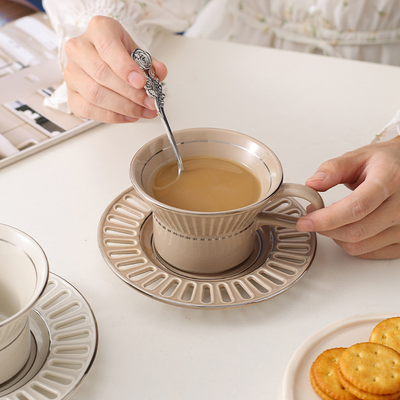 Luxury Ceramic Coffee Cup Dish - Tea Coffee Pot Set ulasan dan harga