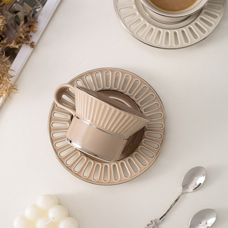 Luxury Ceramic Coffee Cup Dish - Tea Coffee Pot Set ulasan dan harga